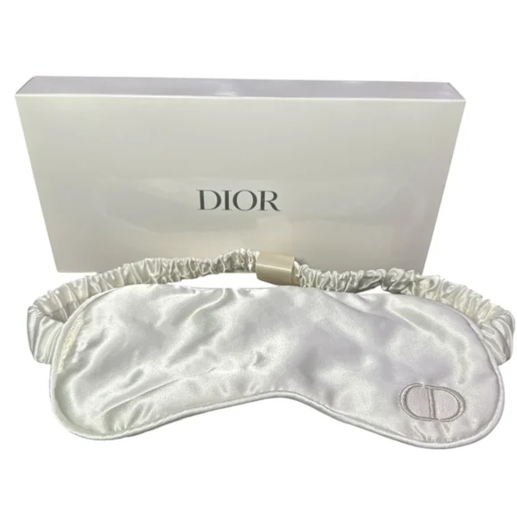 Dior Silk Eye Sleep Mask New In Box White Authentic (NWT) - Picture 2 of 6
